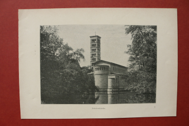 Blatt Architektur Potsdam 1898-1900 Friedenskirche Ortsansicht Brandenburg